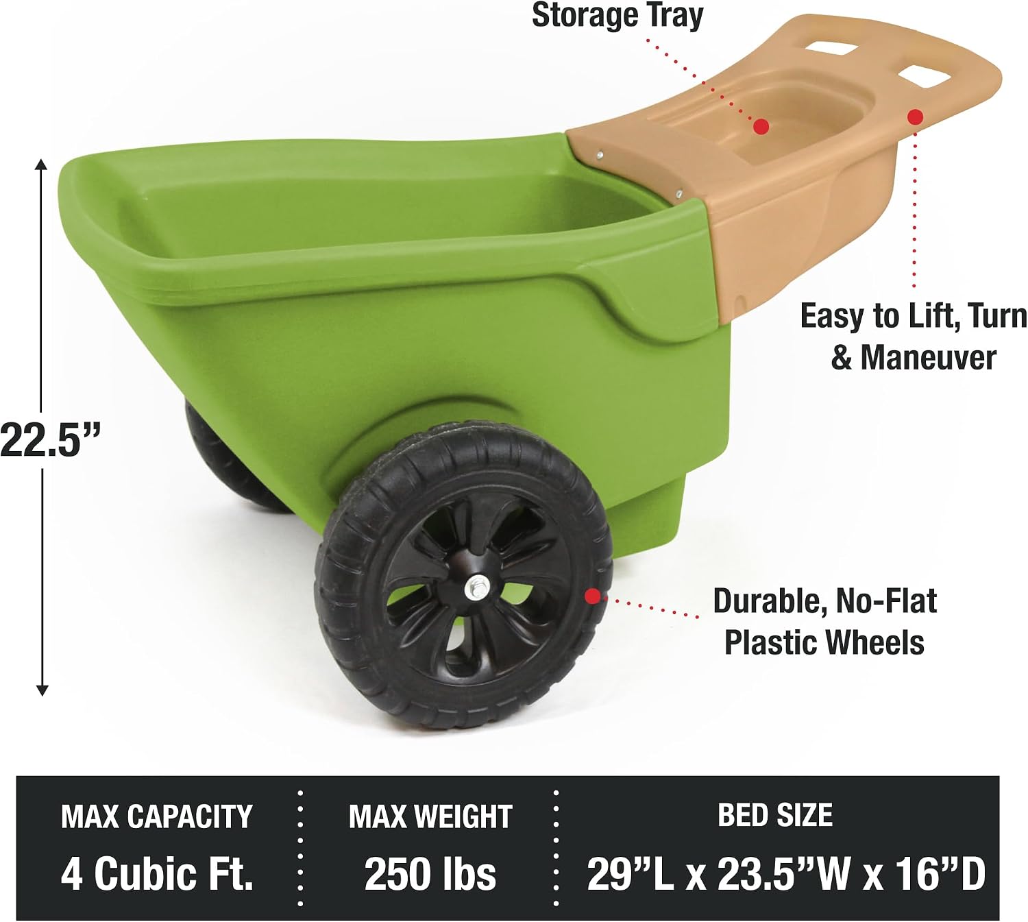 Durable Wheelbarrow Easy Haul  - огляд і ціна Gardening Tools Made In Usa