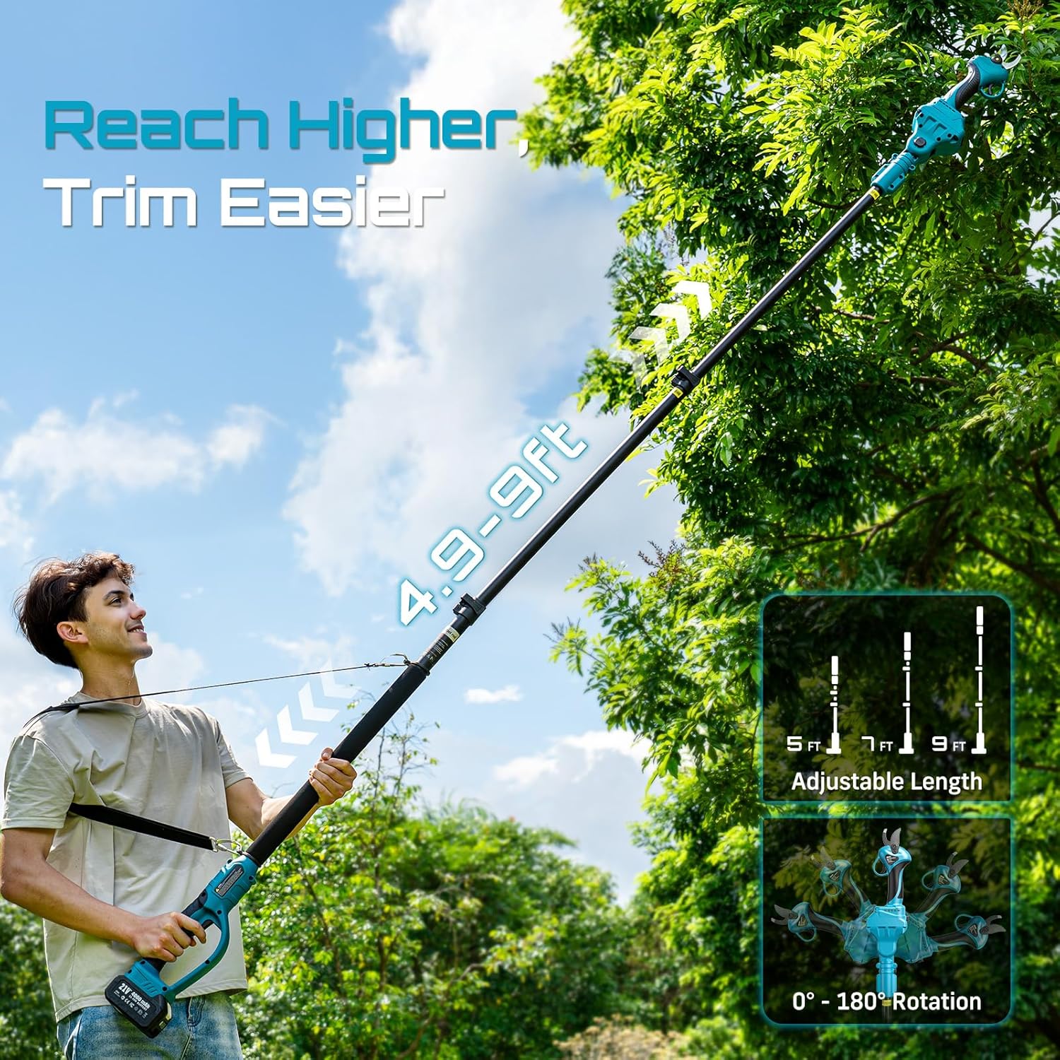 SEESII 2.5m Brushless Telescop - огляд і ціна Gardening Tools Scissors