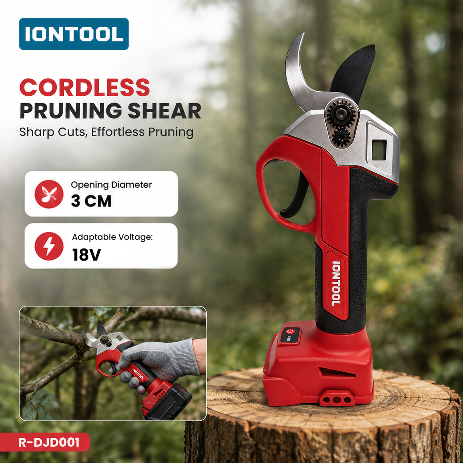 IONTOOL Red Cordless Pruning S - огляд і ціна Gardening Tools Scissors