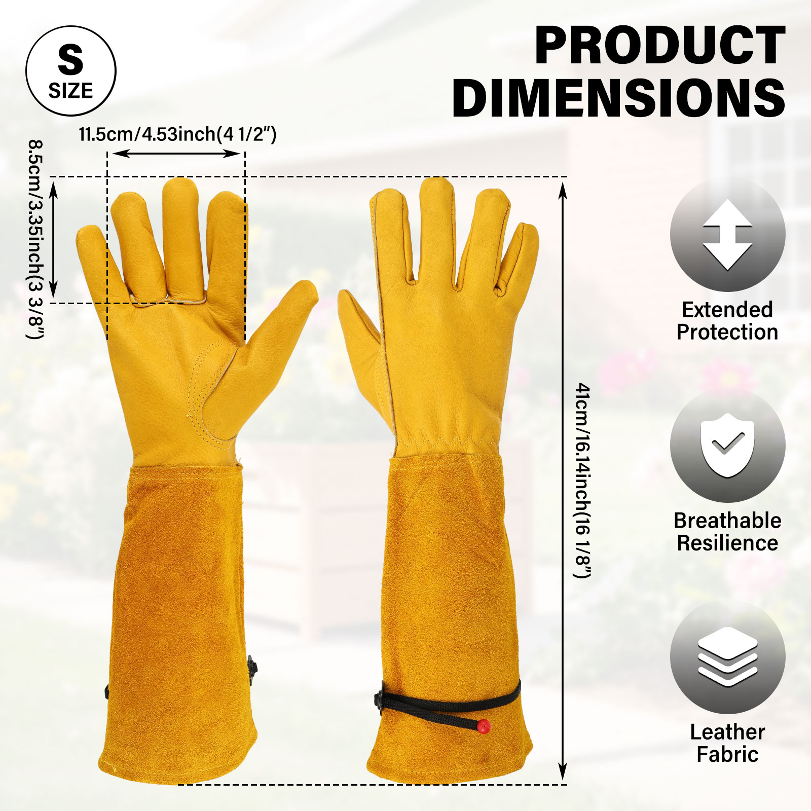 Long Gardening Gloves Leather  - огляд і ціна Garden Gloves Thorn Proof